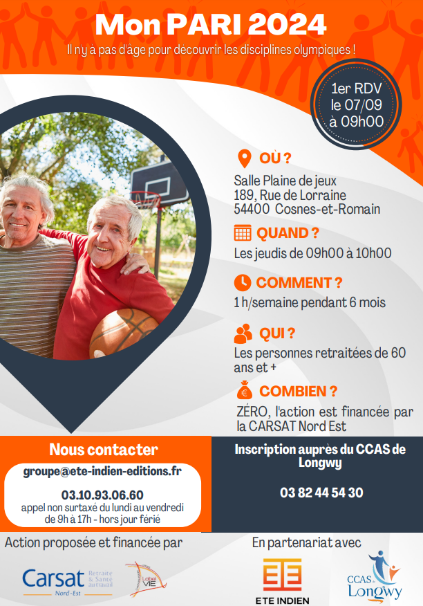 CCAS : Activités physiques adaptées – Mon PARI 2024