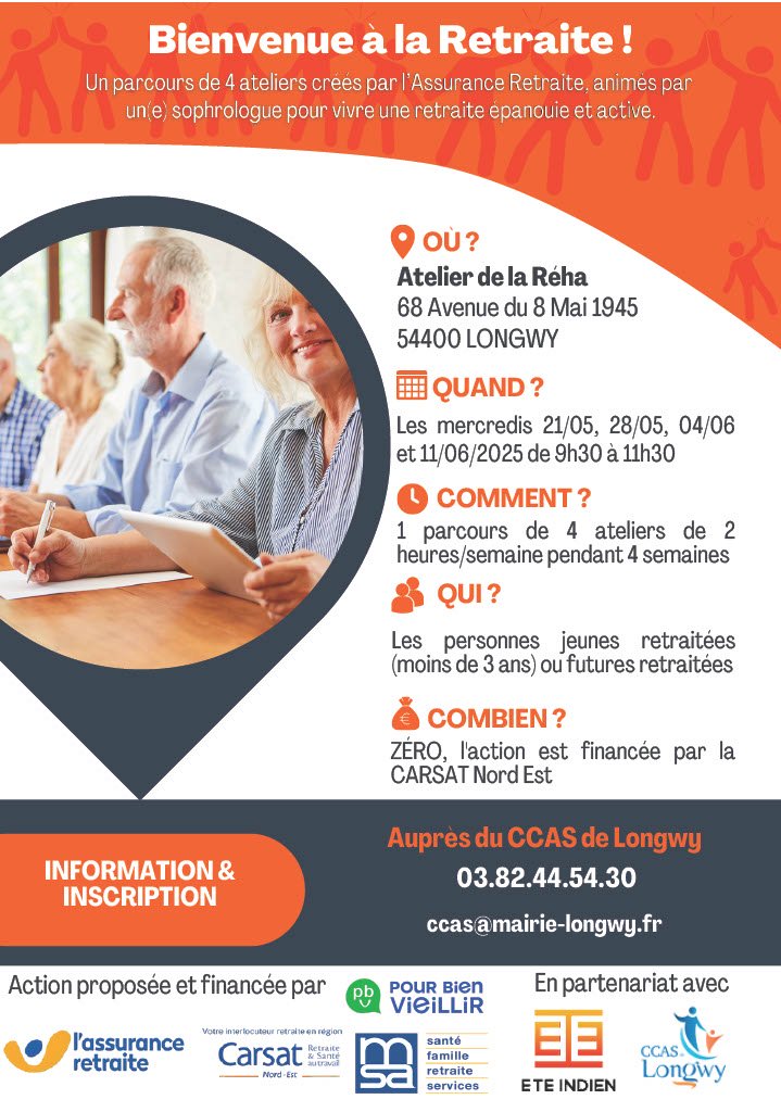 Ateliers « Bienvenue à la retraite »
