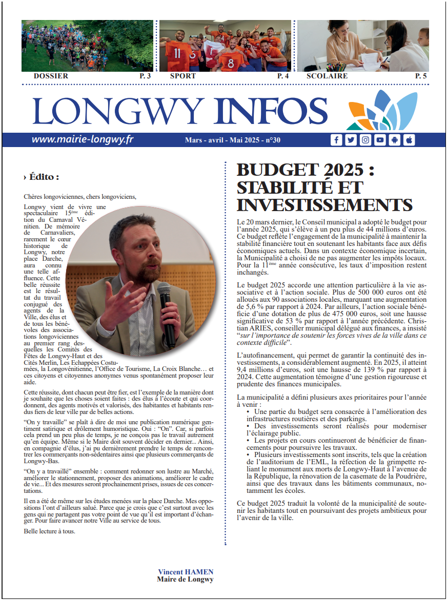 Longwy Info Mars/Avril/Mai 2025