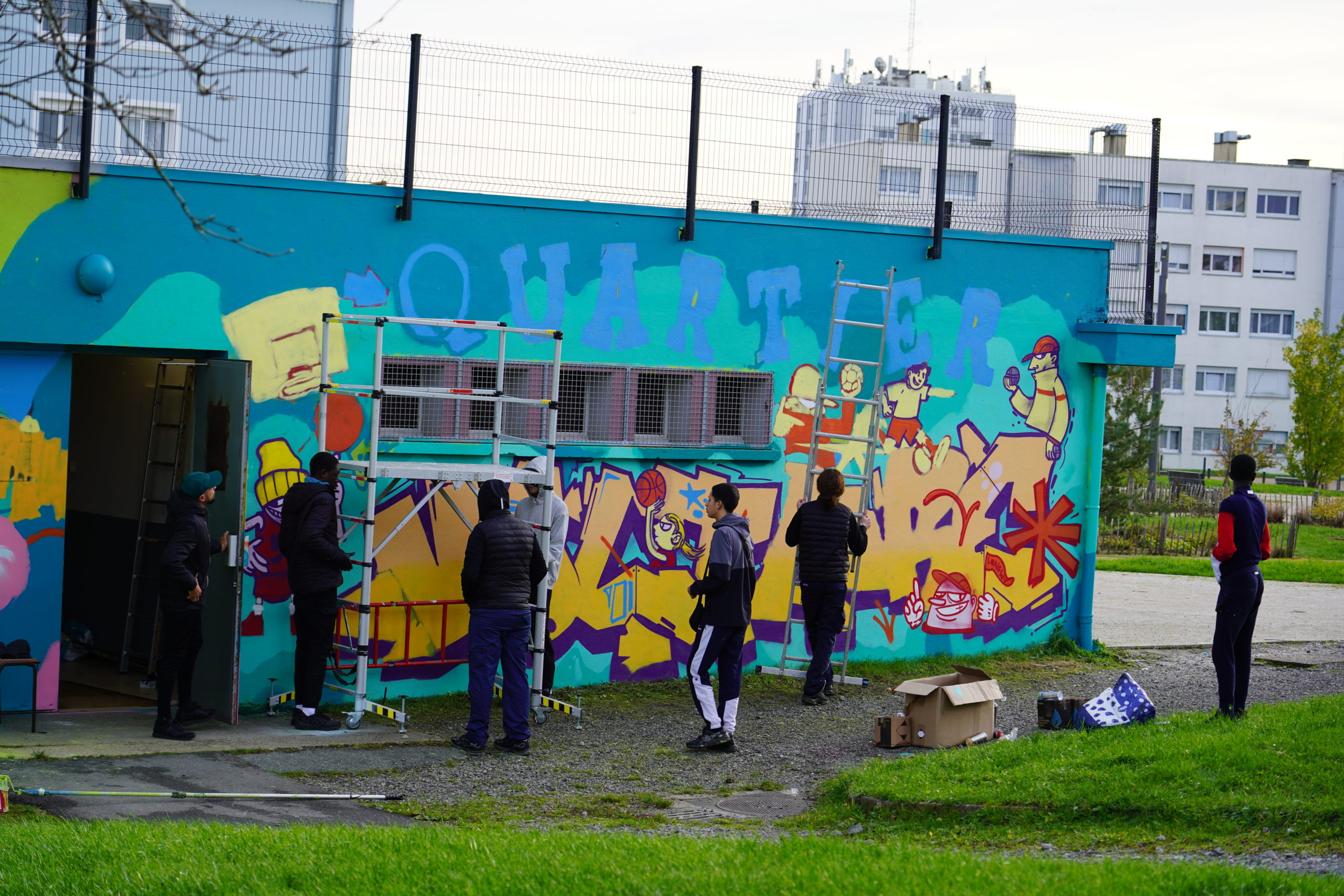 Une fresque pour embellir le gymnase Voltaire