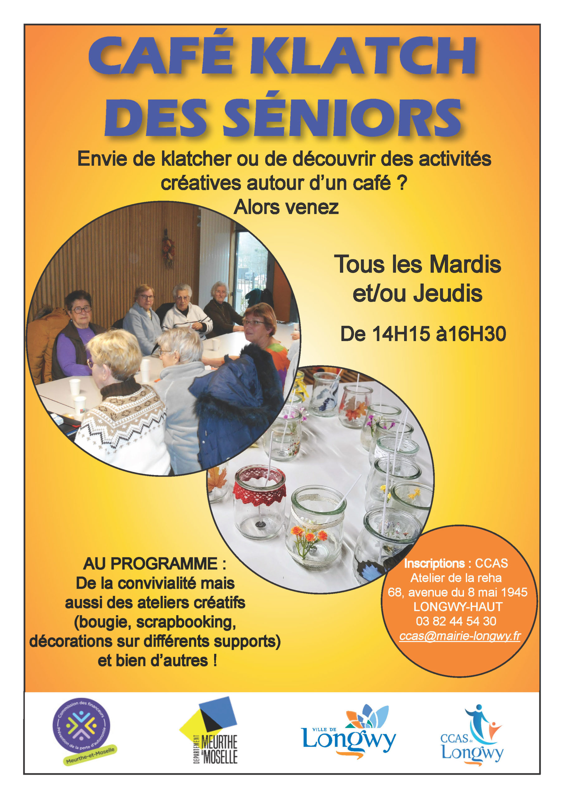 CCAS : Participez aux Cafés Klatch des Seniors